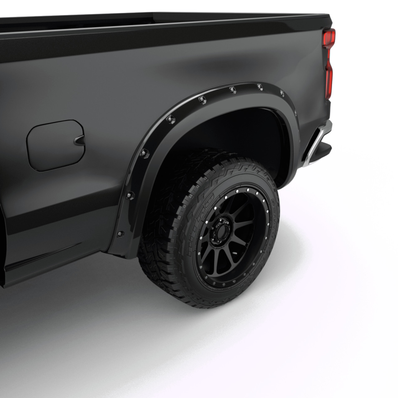 EGR 19-22 Chevrolet Silverado 1500 Traditional Bolt-On Look Fender Flares Black Set Of 4 - 791694-GBA