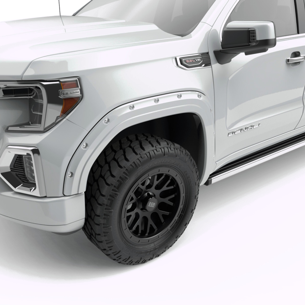 EGR 19-23 Gmc Sierra 1500 Summit Traditional Bolt-On Look Fender Flares White Set Of 4 - 791794-GAZ