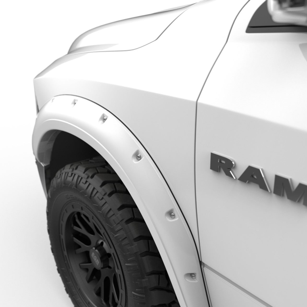 EGR 09+ Dodge Ram LD Bolt-On Look Color Match Fender Flares - Set - Bright White - 792654-PW7