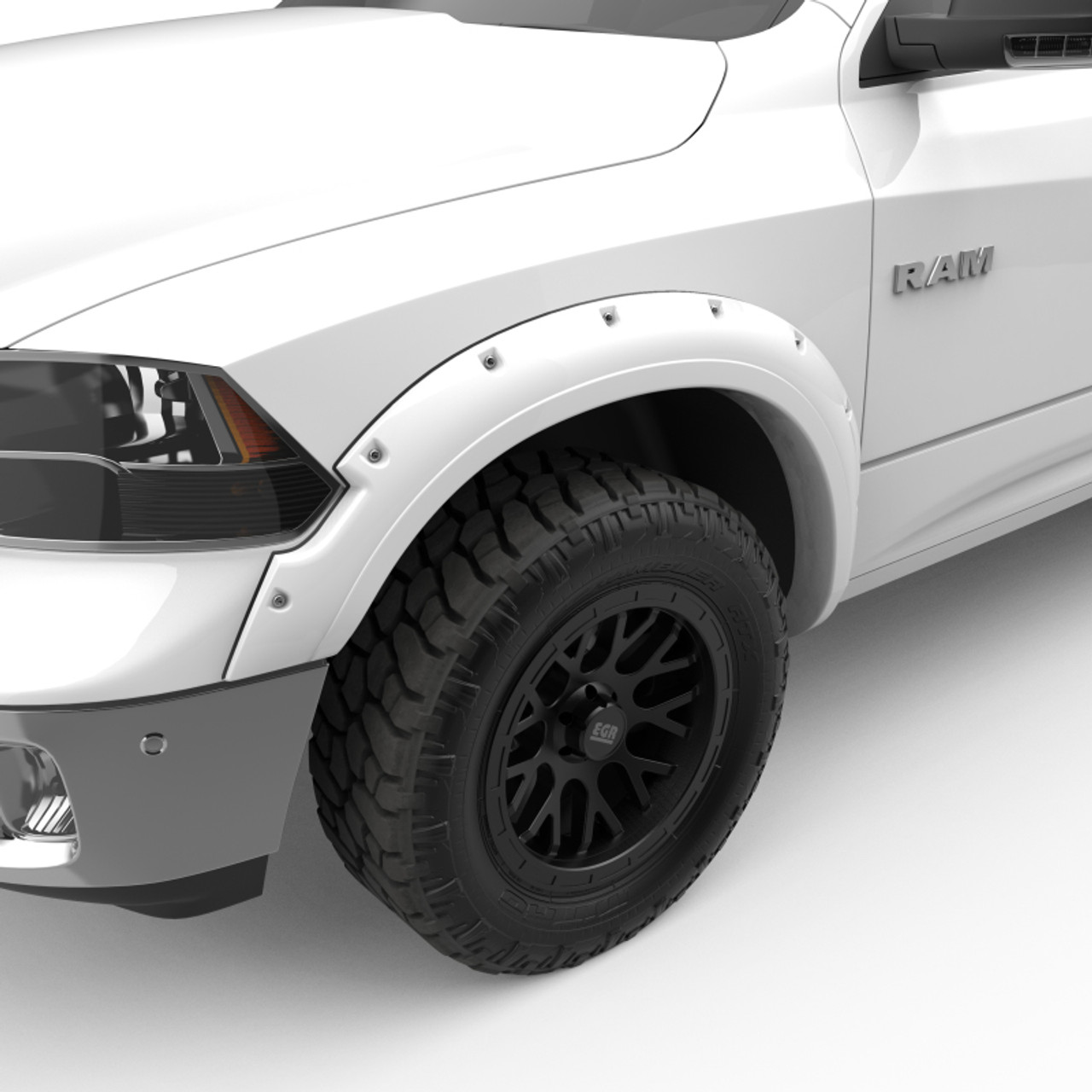 EGR 09+ Dodge Ram LD Bolt-On Look Color Match Fender Flares - Set - Bright White - 792654-PW7