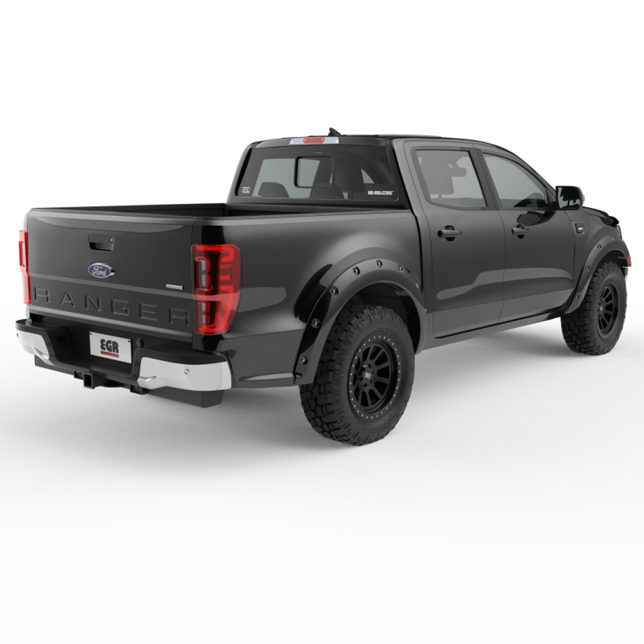 EGR 19-22 Ford Ranger Painted To Code Shadow Traditional Bolt-On Look Fender Flares Black Set Of 4 - 793554-G1