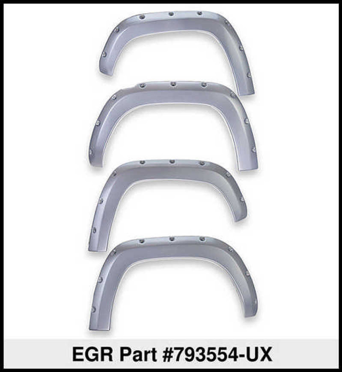 EGR 19-22 Ford Ranger Painted To Code Ingot Traditional Bolt-On Look Fender Flares Silver Set Of 4 - 793554-UX
