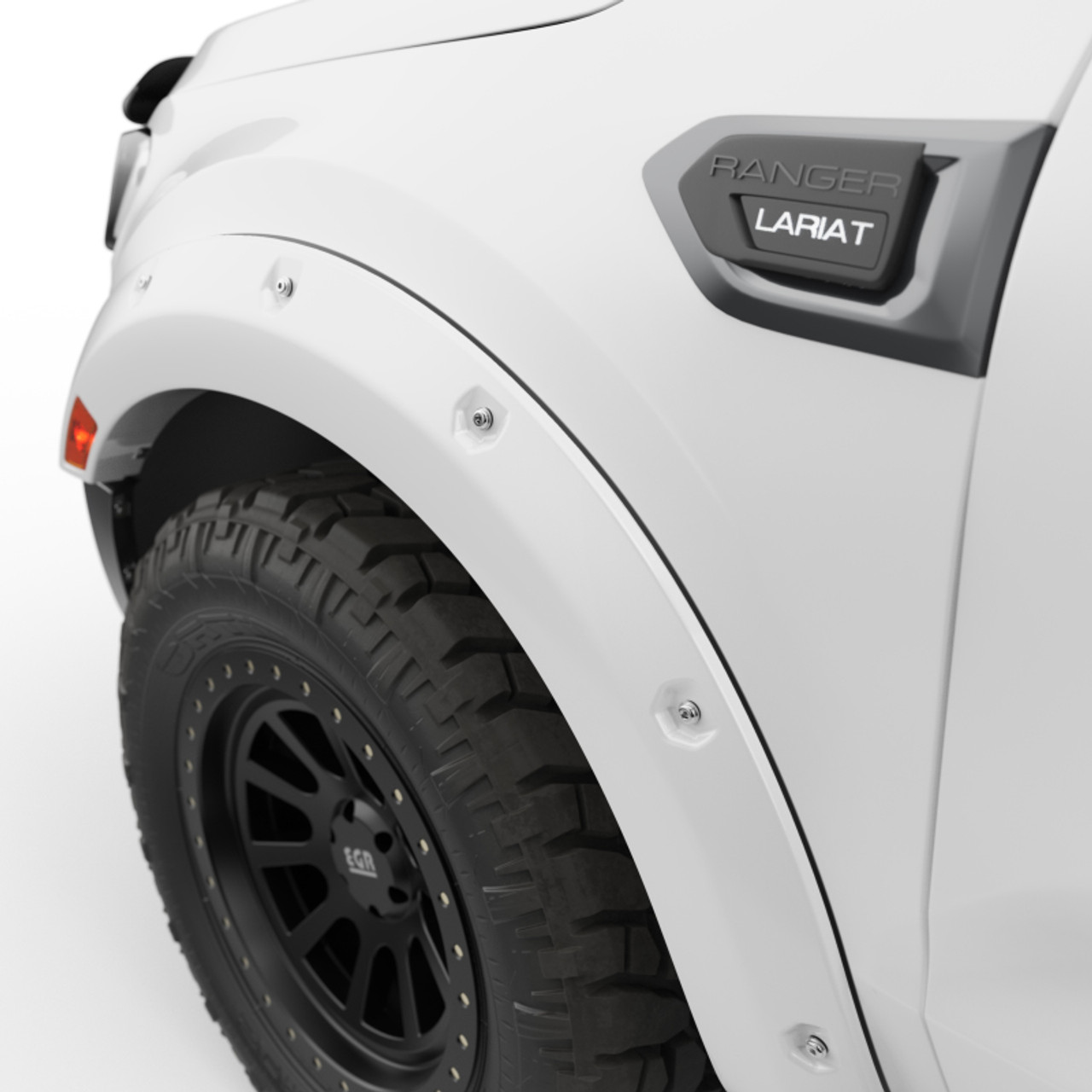 EGR 19-22 Ford Ranger Painted To Code Oxford Traditional Bolt-On Look Fender Flares White Set Of 4 - 793554-YZ