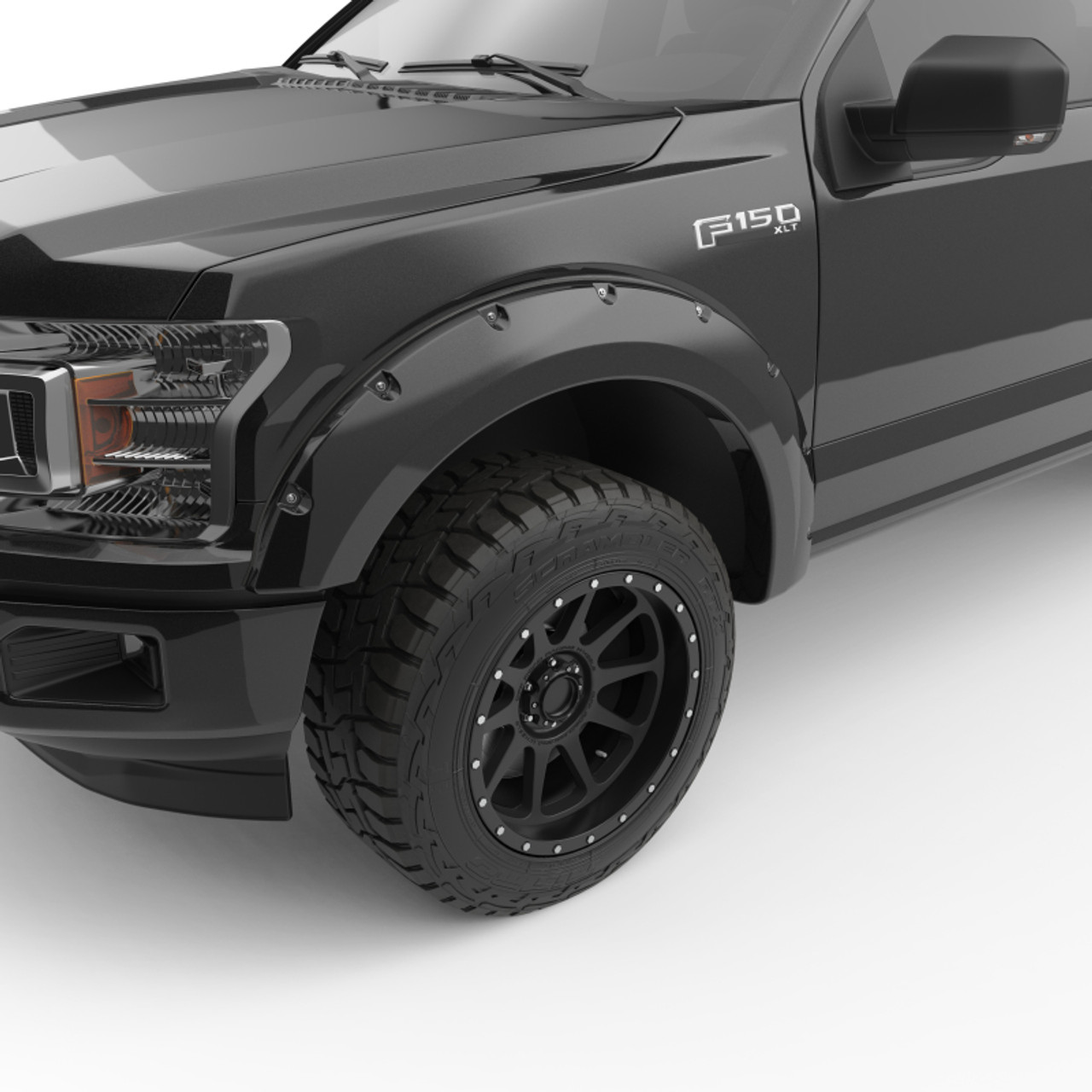 EGR 2018 Ford F150 Bolt-On Look Color Match Fender Flares - Set - Shadow Black - 793574-G1