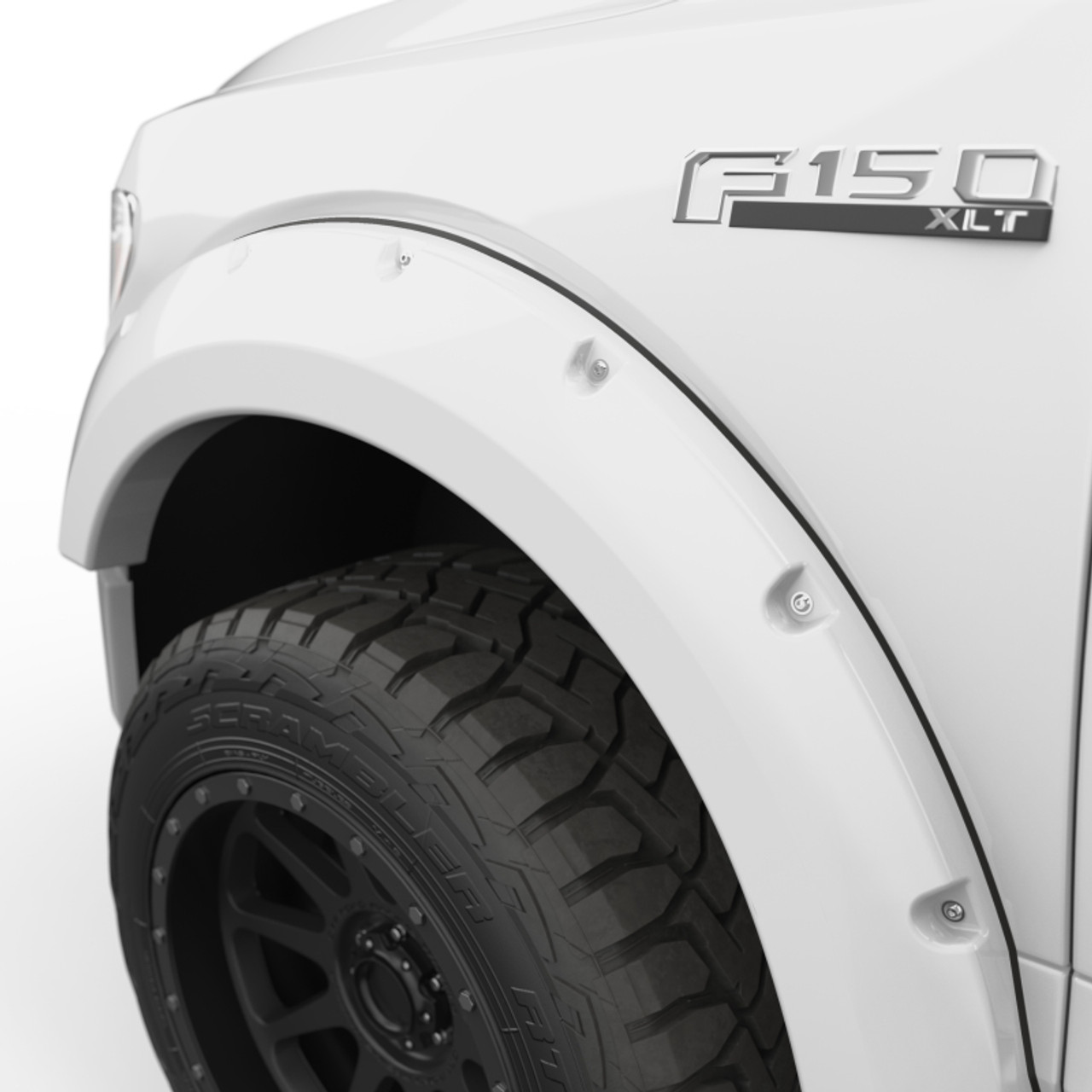 EGR 2018 Ford F150 Bolt-On Look Color Match Fender Flares - Set - Oxford White - 793574-Z1
