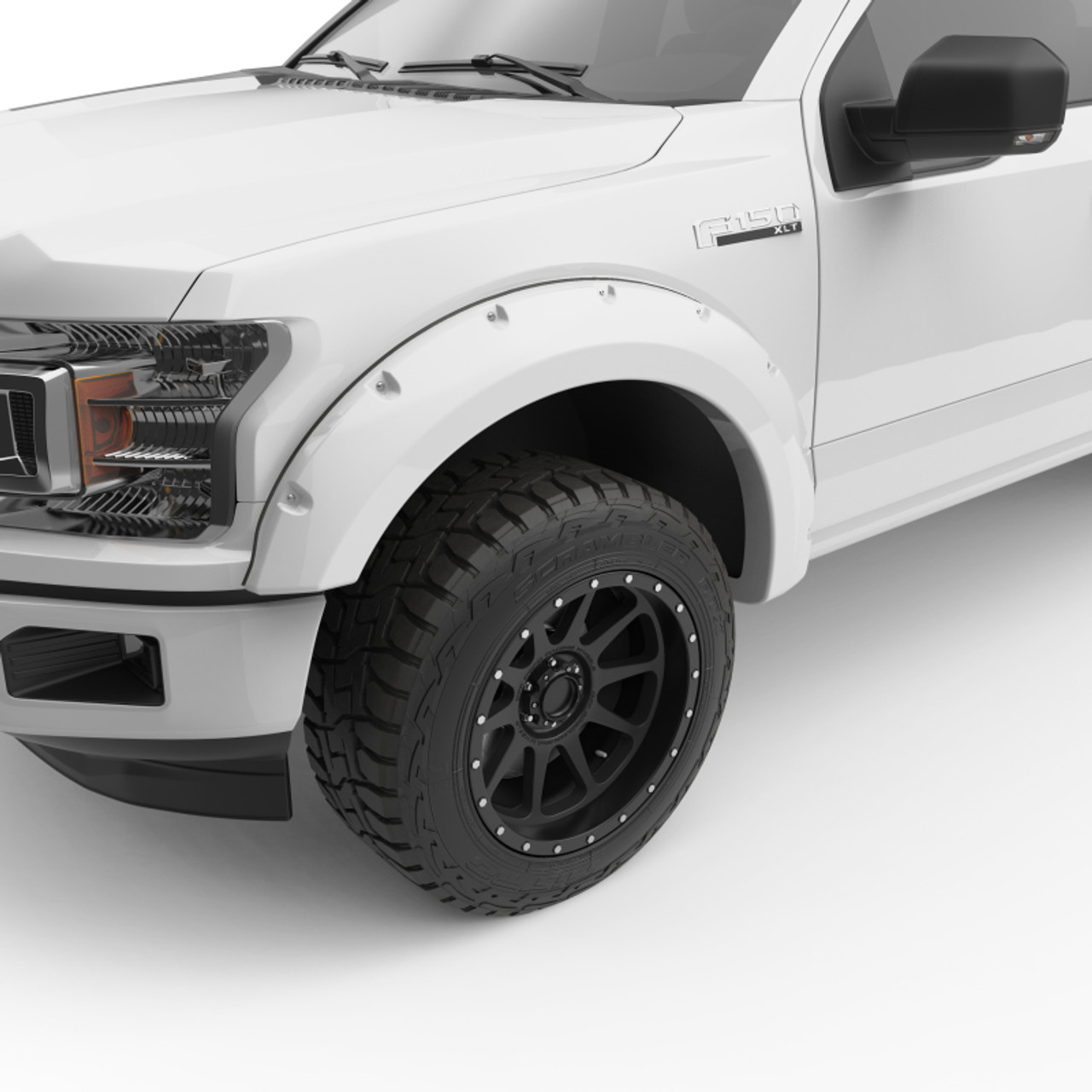 EGR 2018 Ford F150 Bolt-On Look Color Match Fender Flares - Set - Oxford White - 793574-Z1