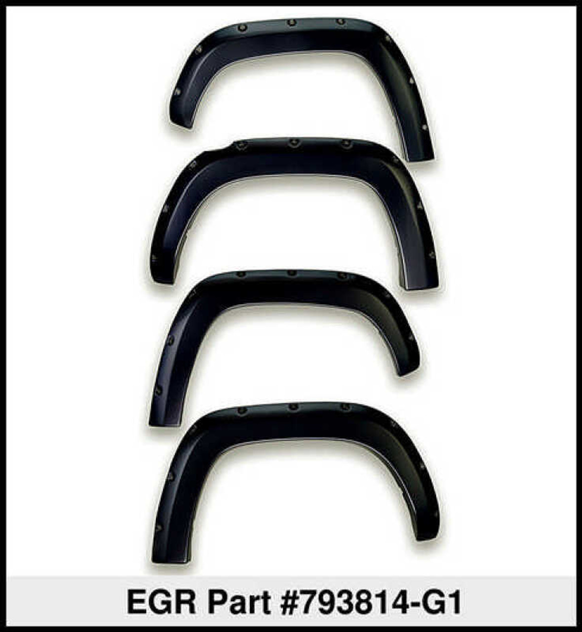EGR 11-15 Ford Super Duty Bolt-On Look Color Match Fender Flares - Set - Carbon Black - 793814-G1