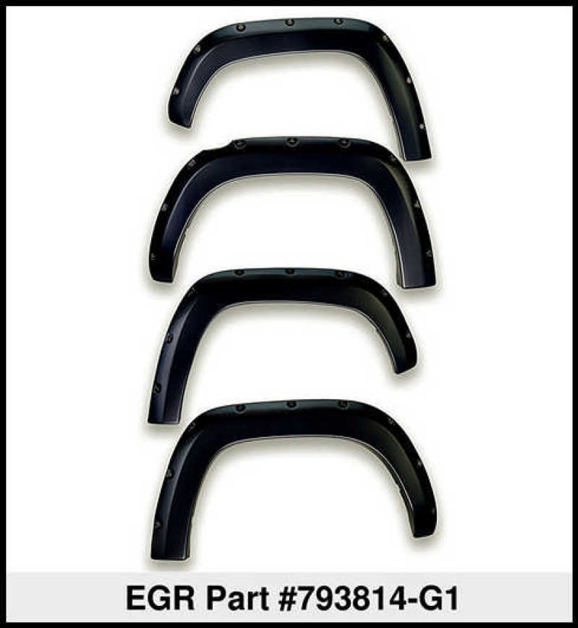 EGR 11-15 Ford Super Duty Bolt-On Look Color Match Fender Flares - Set - Carbon Black - 793814-G1