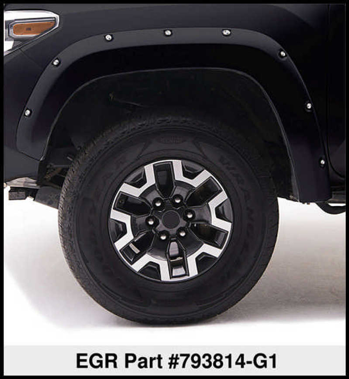 EGR 11-15 Ford Super Duty Bolt-On Look Color Match Fender Flares - Set - Carbon Black - 793814-G1