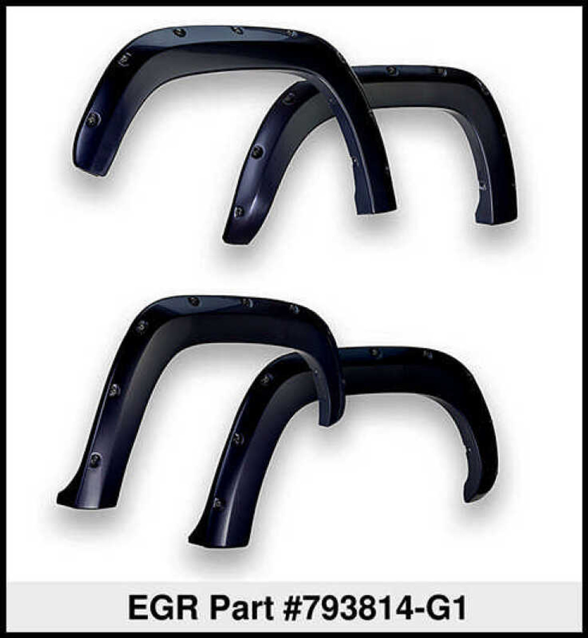 EGR 11-15 Ford Super Duty Bolt-On Look Color Match Fender Flares - Set - Carbon Black - 793814-G1