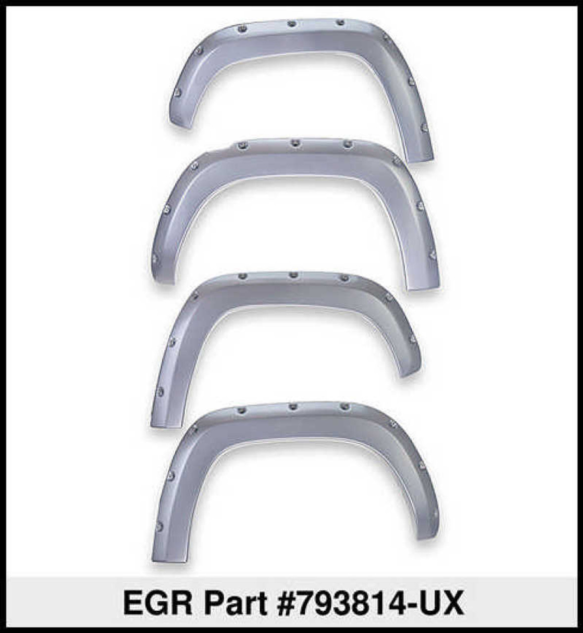 EGR 11-15 Ford Super Duty Bolt-On Look Color Match Fender Flares - Set - Ingot Silver - 793814-UX