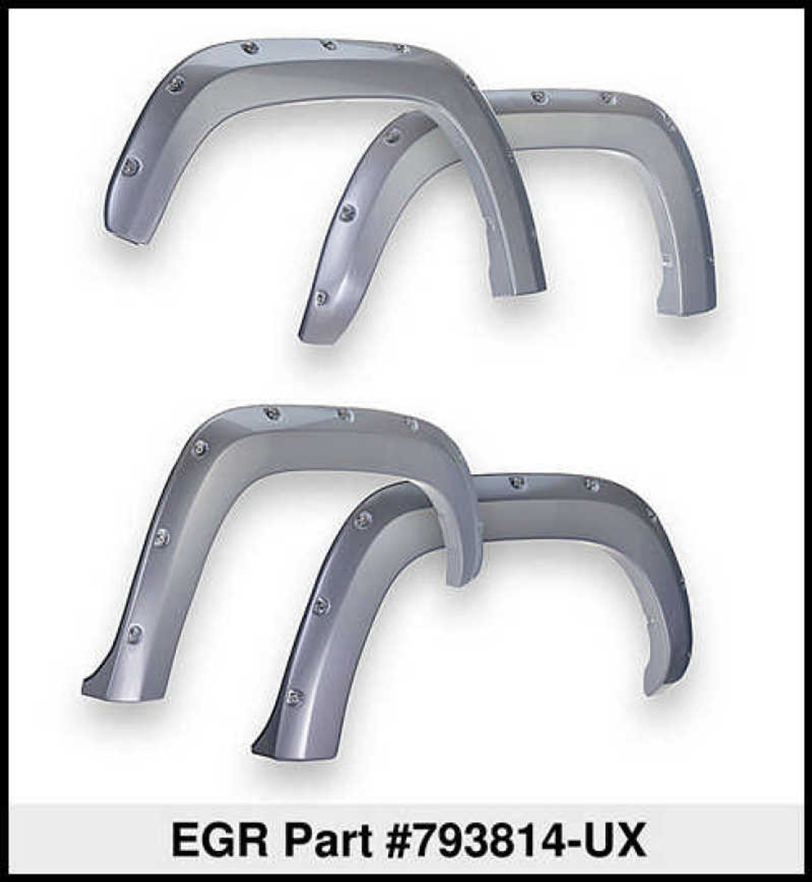 EGR 11-15 Ford Super Duty Bolt-On Look Color Match Fender Flares - Set - Ingot Silver - 793814-UX