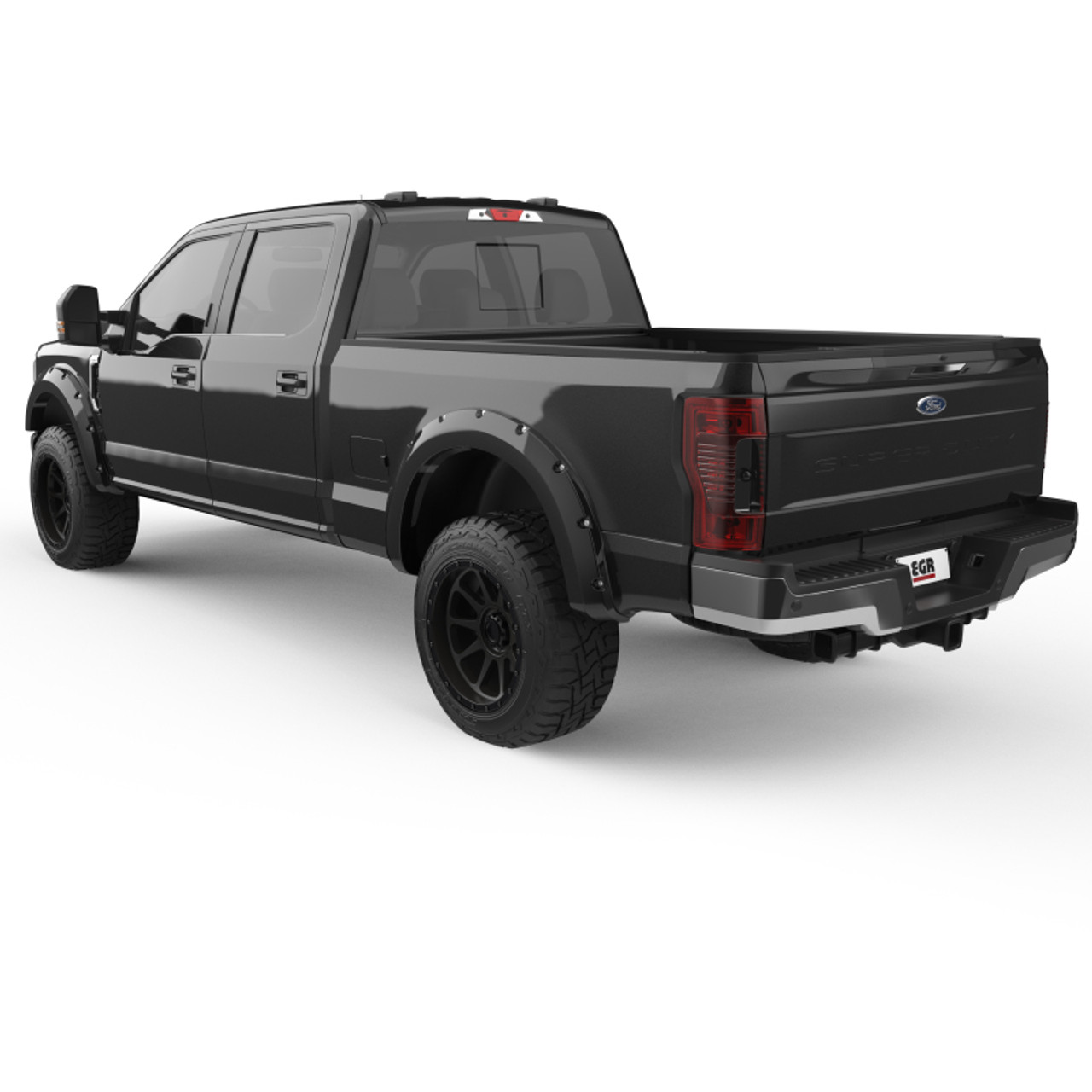 EGR 2017 Ford Super Duty Bolt-On Look Color Match Fender Flares - Set - Shadow Black - 793914-G1
