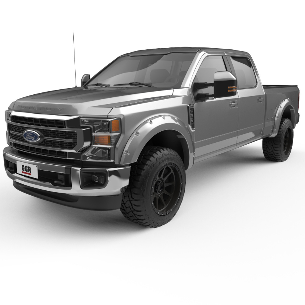 EGR 2017 Ford Super Duty Bolt-On Look Color Match Fender Flares - Set - Ingot Silver - 793914-UX