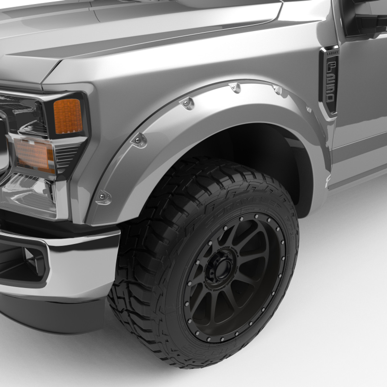 EGR 2017 Ford Super Duty Bolt-On Look Color Match Fender Flares - Set - Ingot Silver - 793914-UX