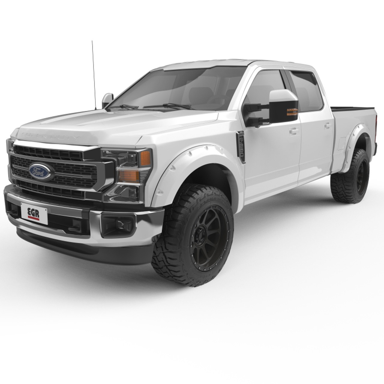 EGR 2017 Ford Super Duty Bolt-On Look Color Match Fender Flares - Set - Oxford White - 793914-Z1