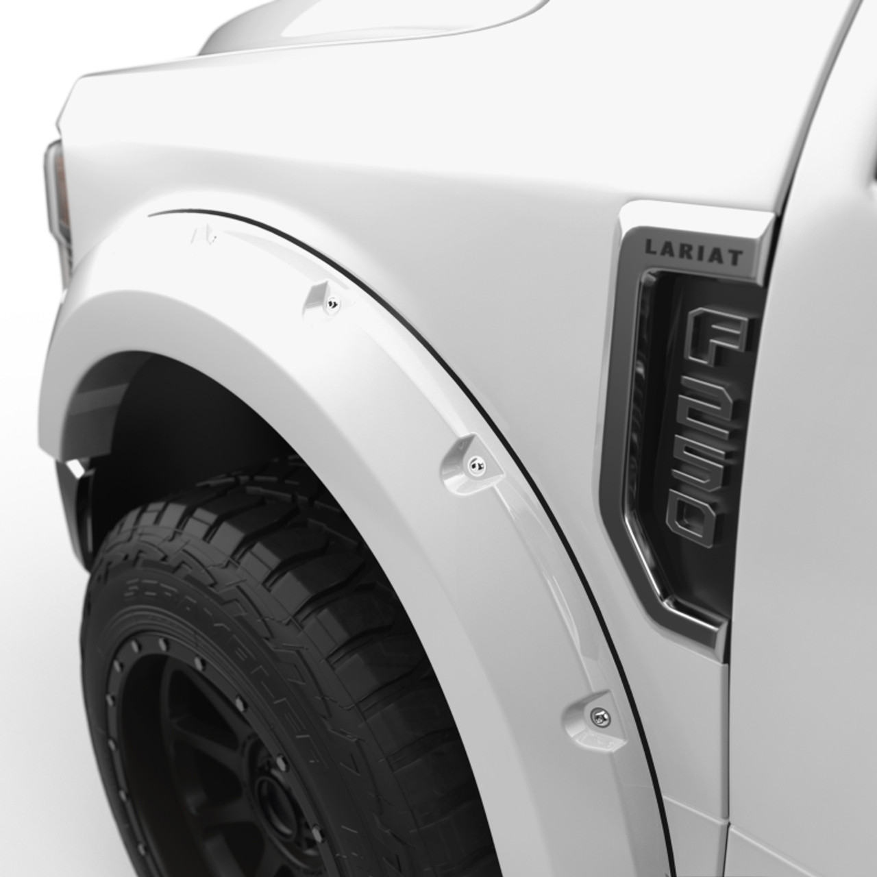 EGR 2017 Ford Super Duty Bolt-On Look Color Match Fender Flares - Set - Oxford White - 793914-Z1