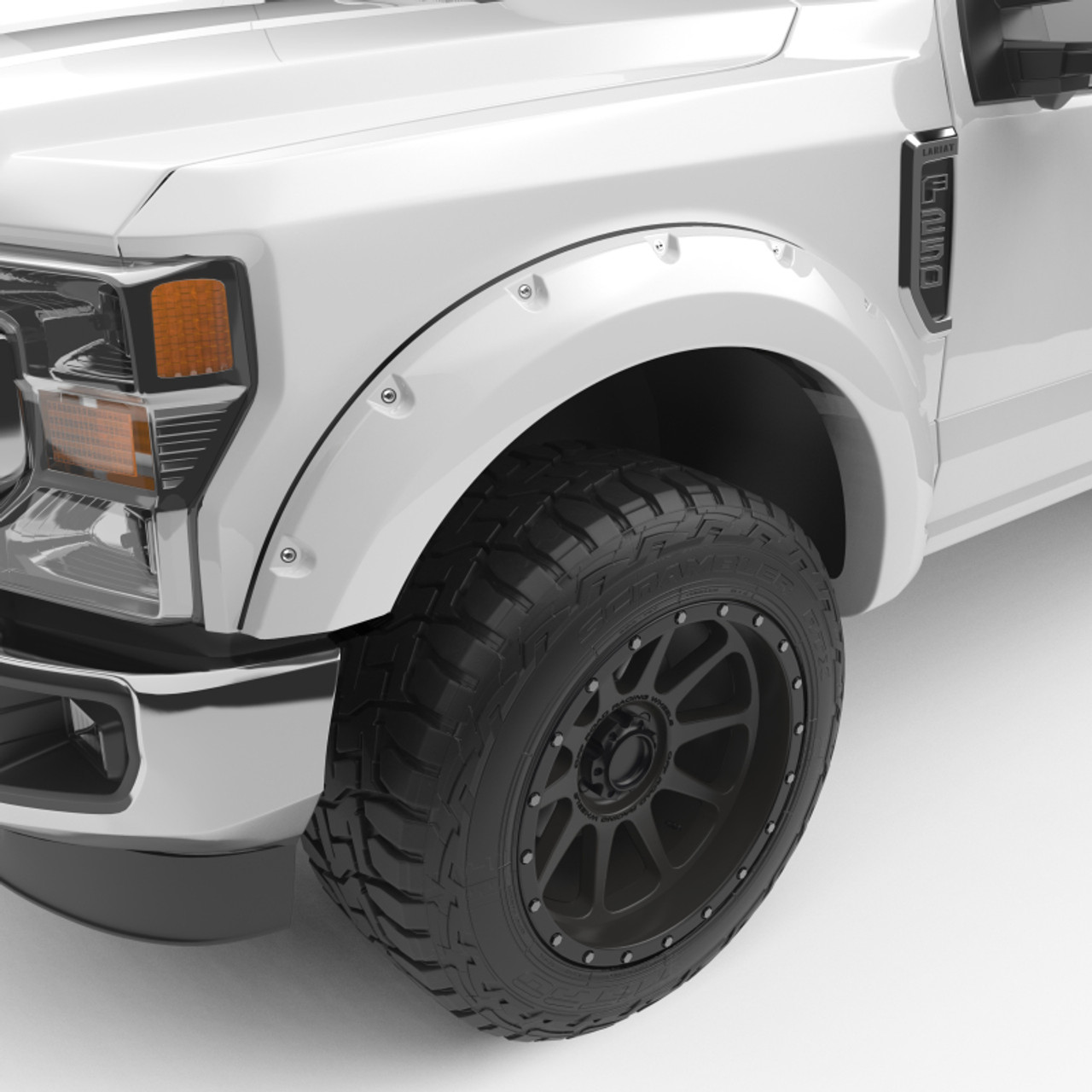 EGR 2017 Ford Super Duty Bolt-On Look Color Match Fender Flares - Set - Oxford White - 793914-Z1