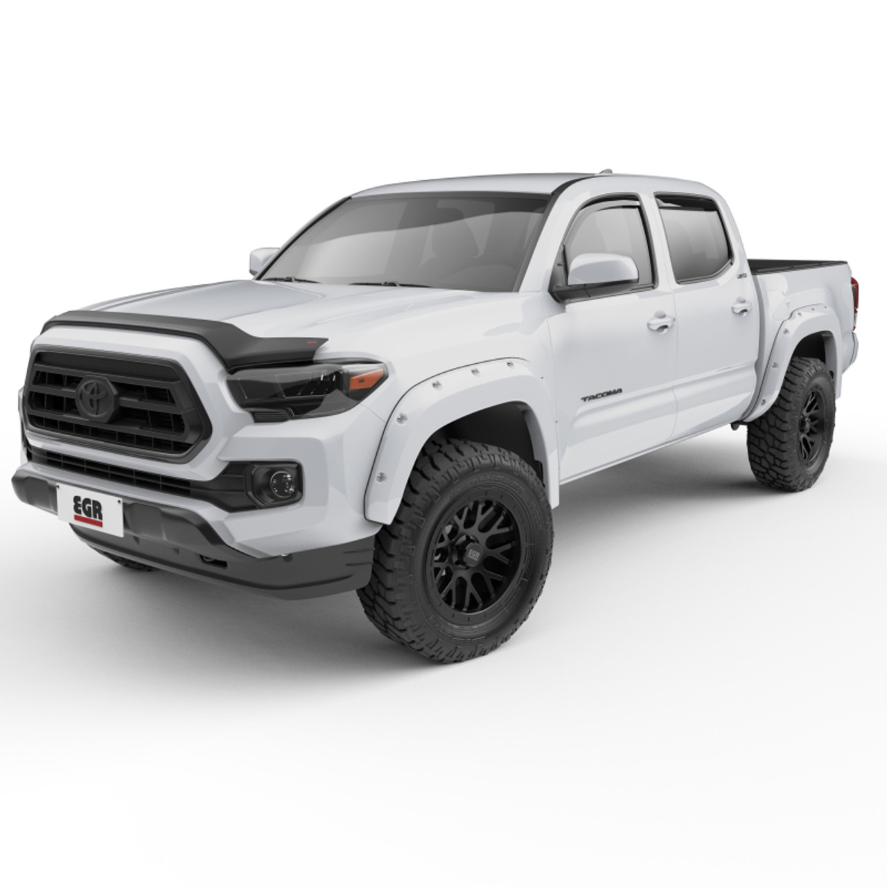 EGR 16+ Toyota Tacoma w/Mudflap Bolt-On Look Color Match Fender Flares - Set - Super White - 795084-040