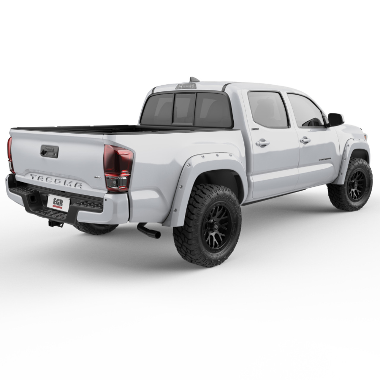 EGR 16+ Toyota Tacoma w/Mudflap Bolt-On Look Color Match Fender Flares - Set - Super White - 795084-040