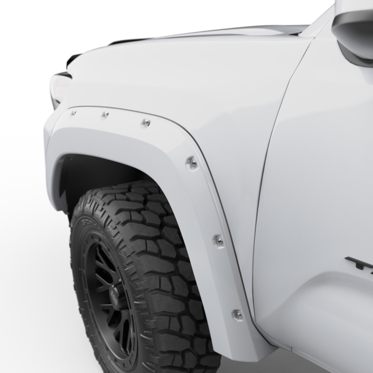 EGR 16+ Toyota Tacoma w/Mudflap Bolt-On Look Color Match Fender Flares - Set - Super White - 795084-040