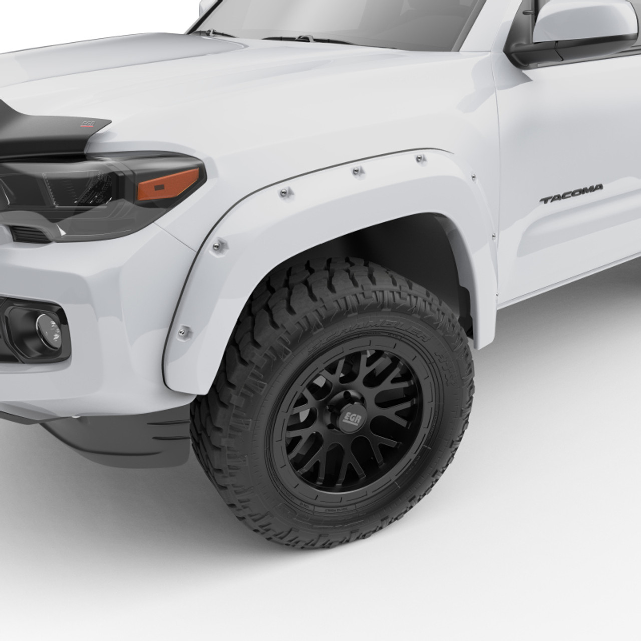 EGR 16+ Toyota Tacoma w/Mudflap Bolt-On Look Color Match Fender Flares - Set - Super White - 795084-040