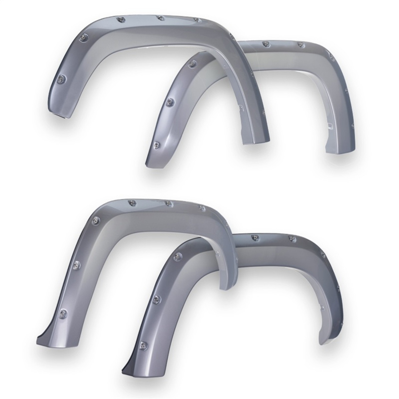 EGR 16+ Toyota Tacoma w/Mudflap Bolt-On Look Color Match Fender Flares - Set - Silver Sky - 795084-1D6