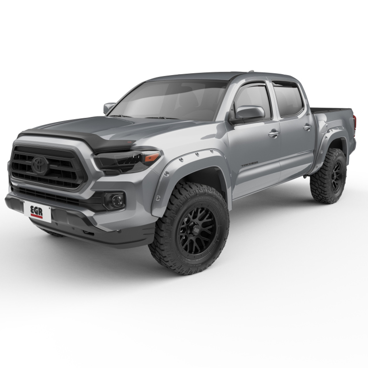 EGR 16+ Toyota Tacoma w/Mudflap Bolt-On Look Color Match Fender Flares - Set - Silver Sky - 795084-1D6
