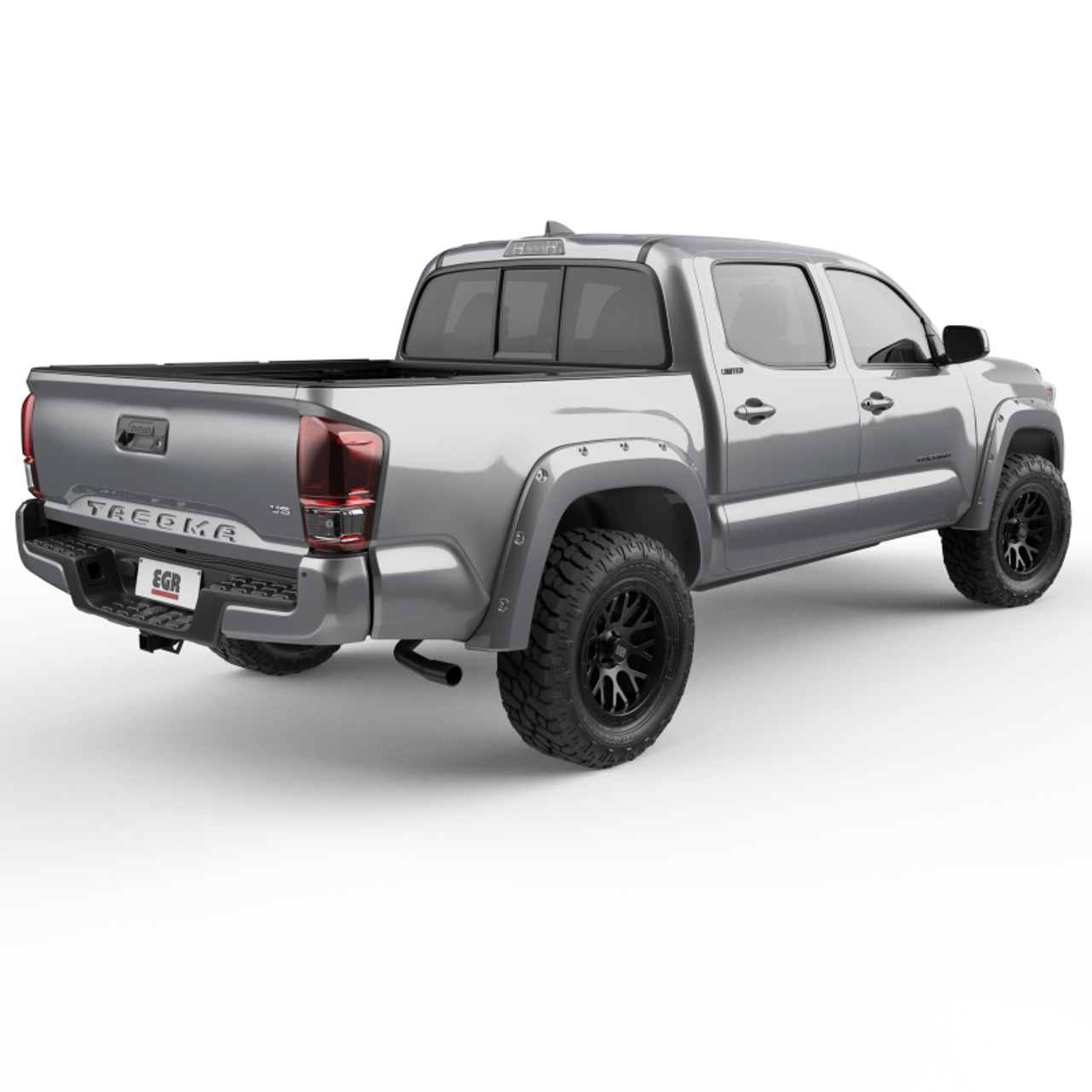 EGR 16+ Toyota Tacoma w/Mudflap Bolt-On Look Color Match Fender Flares - Set - Silver Sky - 795084-1D6