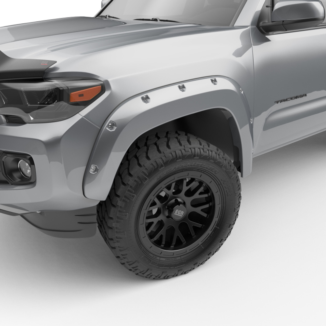 EGR 16+ Toyota Tacoma w/Mudflap Bolt-On Look Color Match Fender Flares - Set - Silver Sky - 795084-1D6
