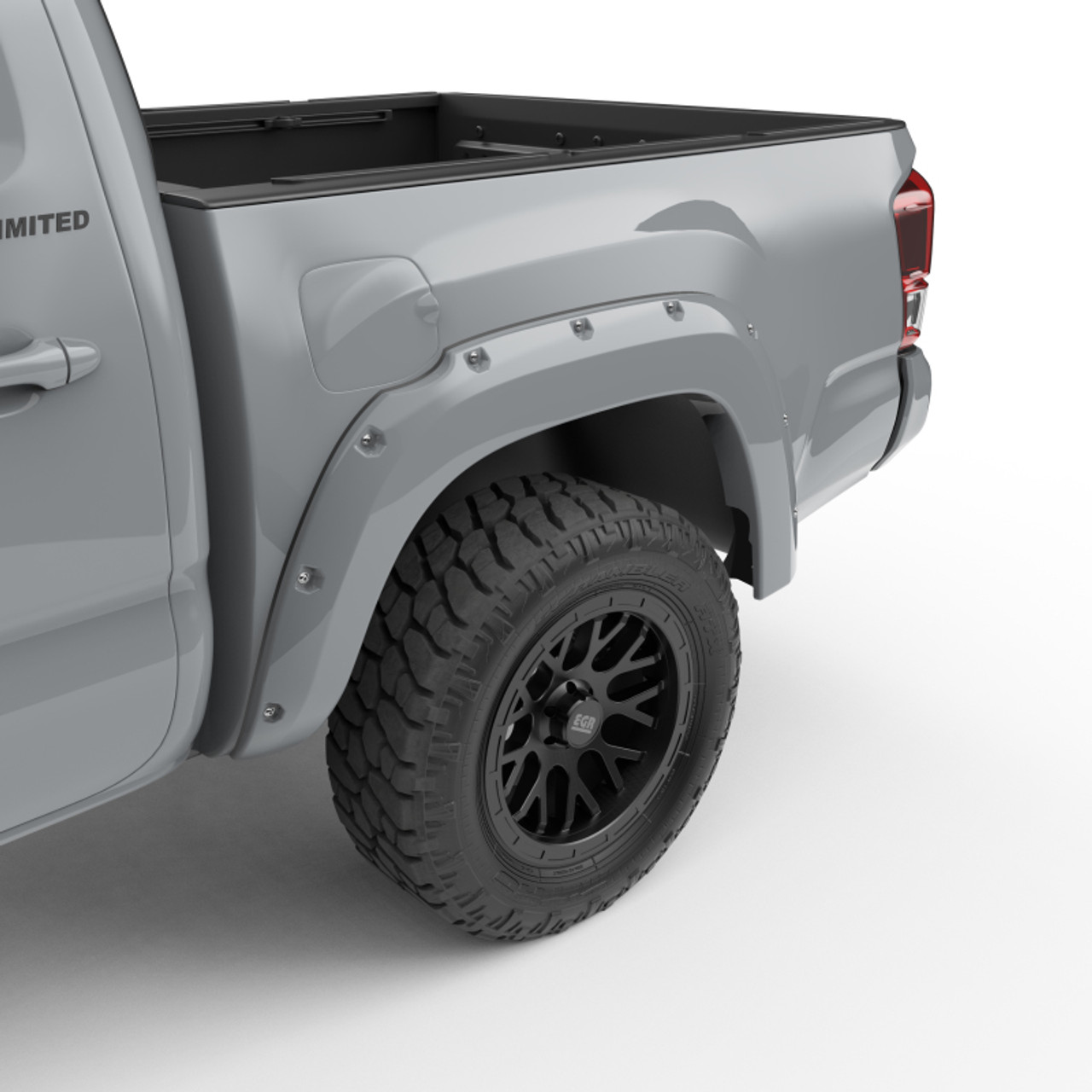 EGR 16+ Toyota Tacoma w/Mudflap Bolt-On Look Color Match Fender Flares - Set - MagneticGray - 795084-1G3