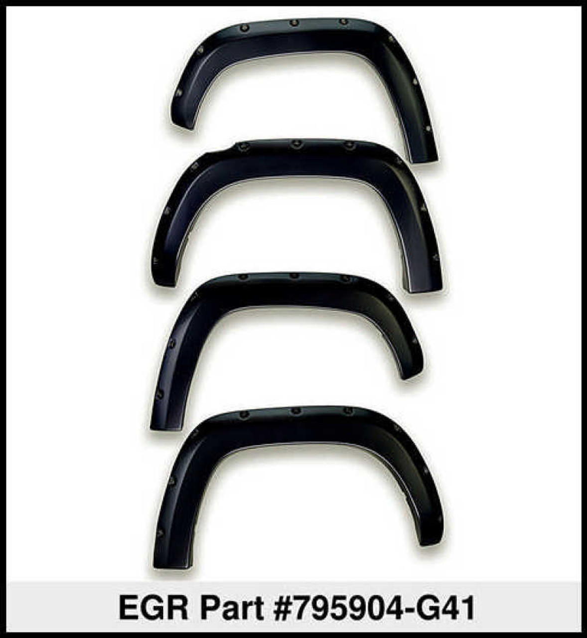 EGR 16+ Nissan Titan XD Bolt-On Look Color Match Fender Flares - Set - Black Metallic - 795904-G41