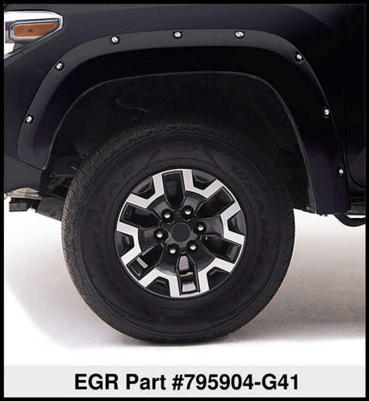 EGR 16+ Nissan Titan XD Bolt-On Look Color Match Fender Flares - Set - Black Metallic - 795904-G41