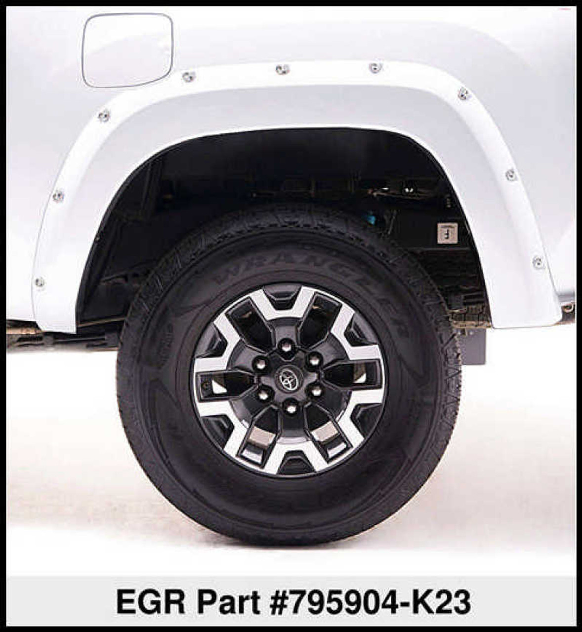 EGR 16+ Nissan Titan XD Bolt-On Look Color Match Fender Flares - Set - Liquid Platinum Metallic - 795904-K23