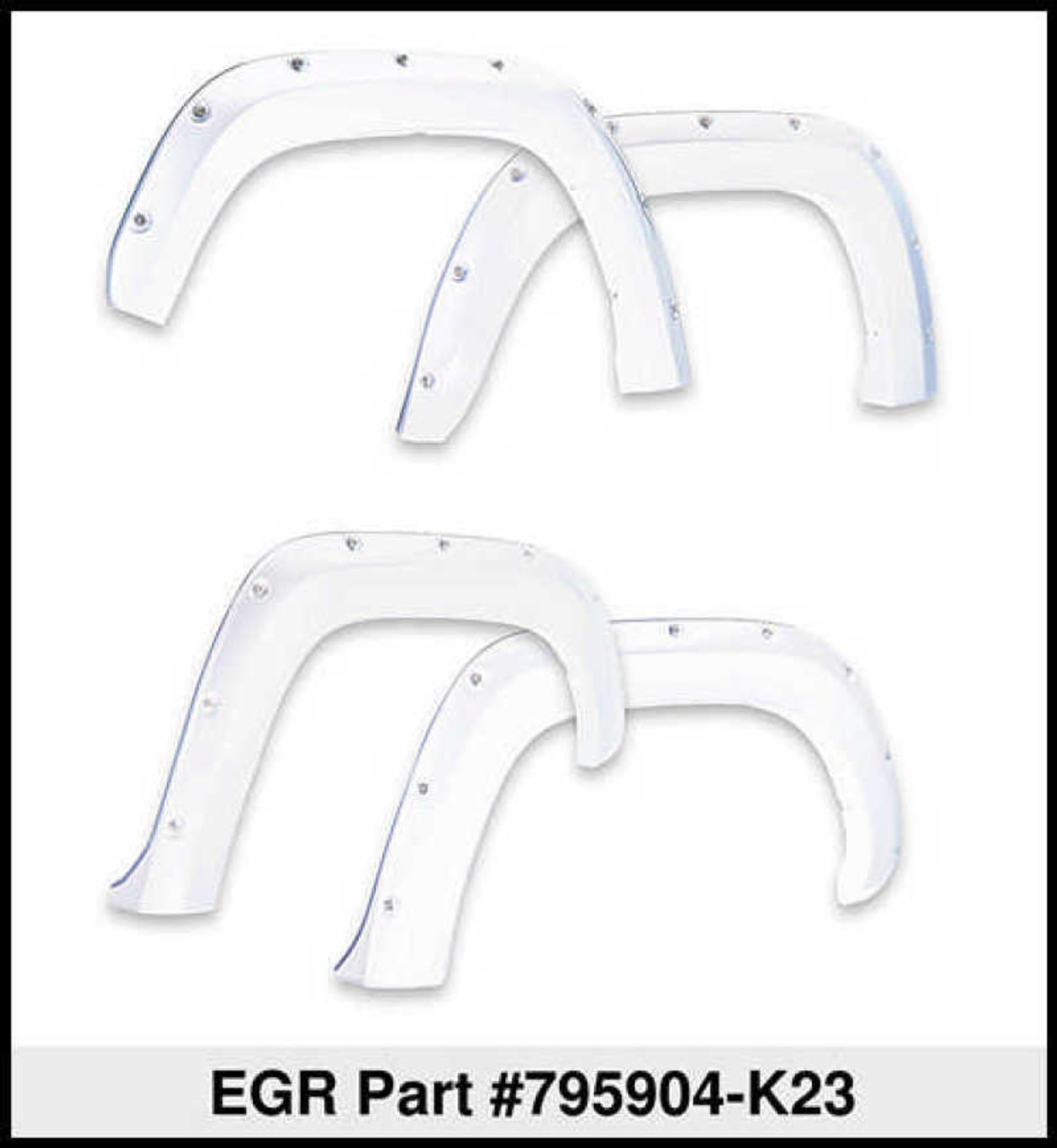 EGR 16+ Nissan Titan XD Bolt-On Look Color Match Fender Flares - Set - Liquid Platinum Metallic - 795904-K23