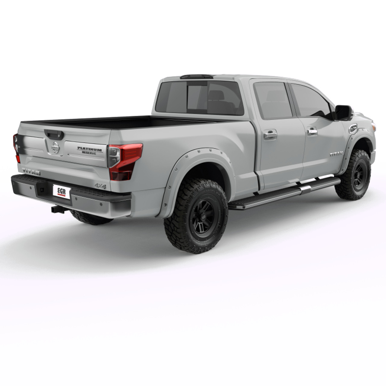 EGR 16+ Nissan Titan XD Bolt-On Look Color Match Fender Flares - Set - Blizzard - 795904-QAK