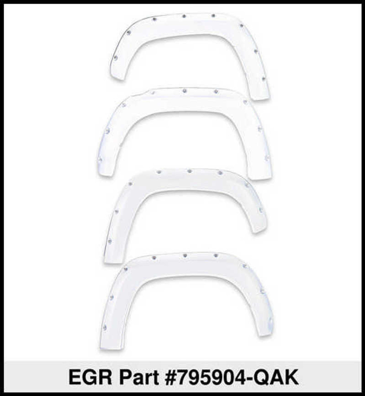 EGR 16+ Nissan Titan XD Bolt-On Look Color Match Fender Flares - Set - Blizzard - 795904-QAK