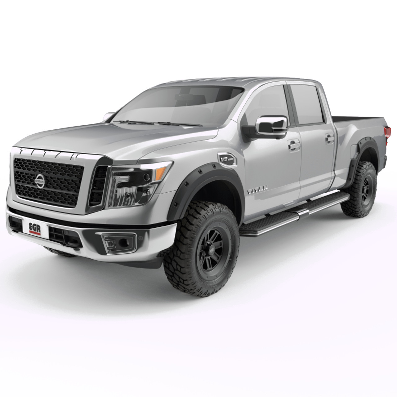 EGR 2017 Nissan Titan Bolt-On Look Fender Flares - Set - Black Matte (796005) - 796005