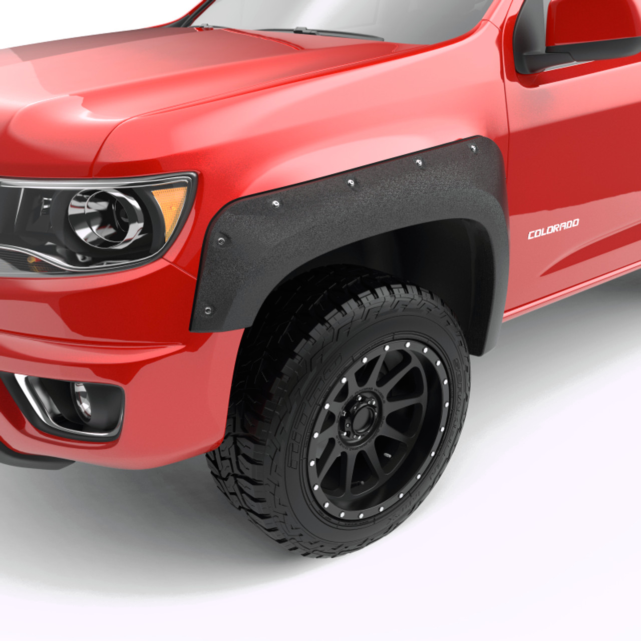 EGR 15-22 Chevrolet Colorado Bolt-On Style Fender Flares - Set - Black - BLF1013