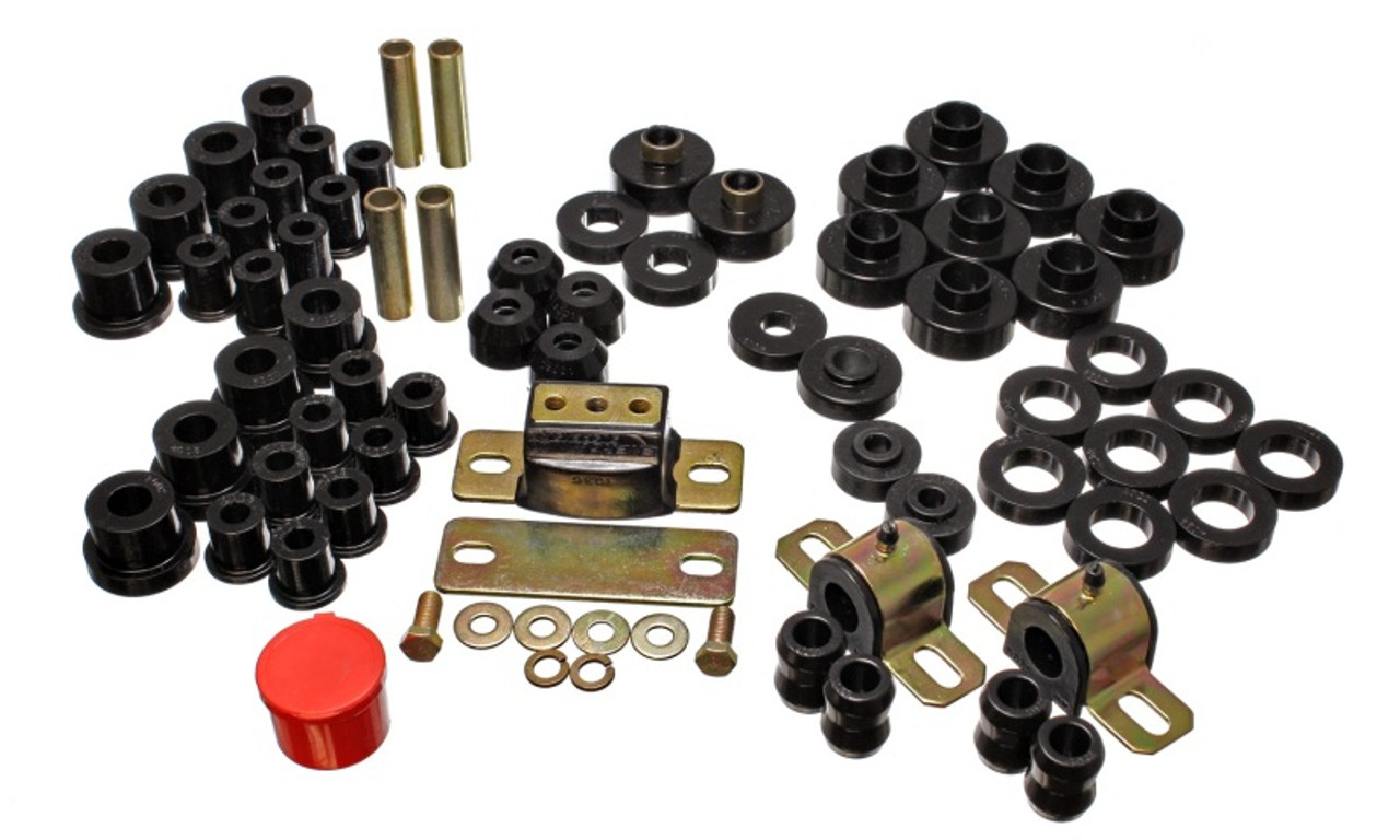 Energy Suspension 76-79 Jeep CJ/CJ7 Black Hyper-Flex Master Bushing Set - 2.18103G