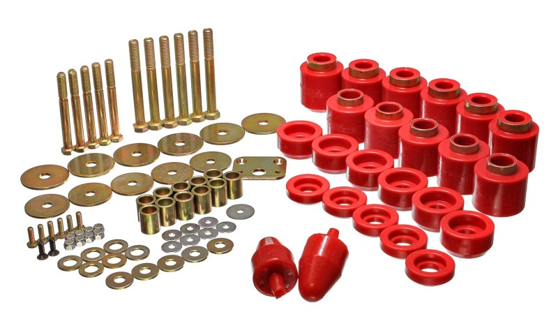 Energy Suspension 1in Body Lift Kit - Red - 2.4108R
