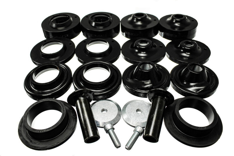 Energy Suspension 18+ Jeep Wrangler JL Black Rock-Flex 2in Adjustable Coil Spacer Set - 2.6116G