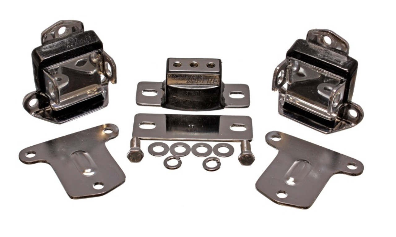 Energy Suspension 67-72 Chevrolet Camaro Black Motor and Transmission Mounts; Chrome Finish - 3.1133G
