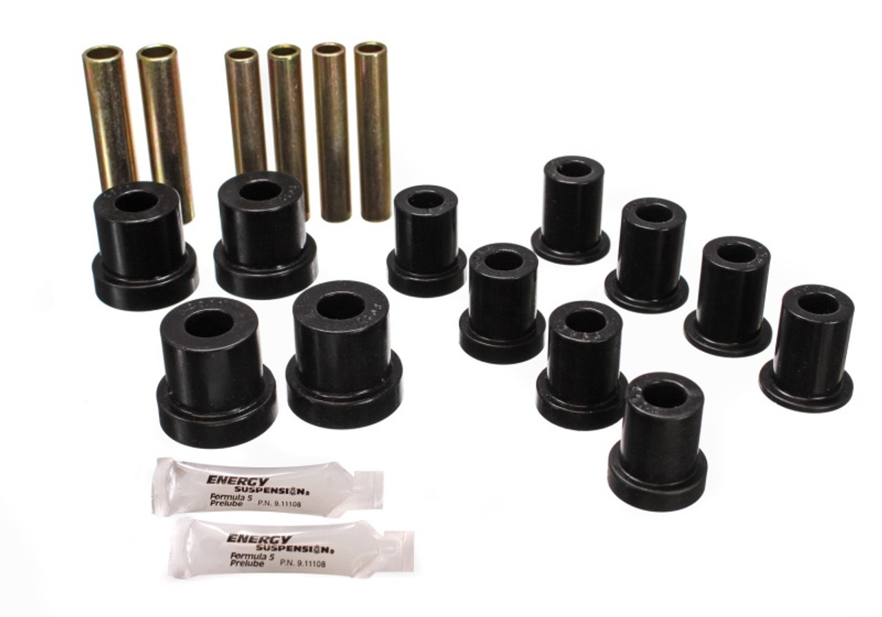 Energy Suspension 73-87 GM Denali XL/SUburban/Yukon XL 4WD Black Front Leaf Spring Bushing Set - 3.2112G