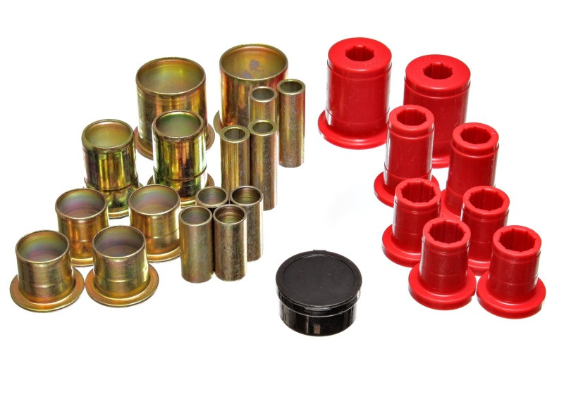 Energy Suspension 73-74 Camaro / 73 GrandAm/GrandPrix Red Control Arm Bushing Set - Complete Set - 3.3104R