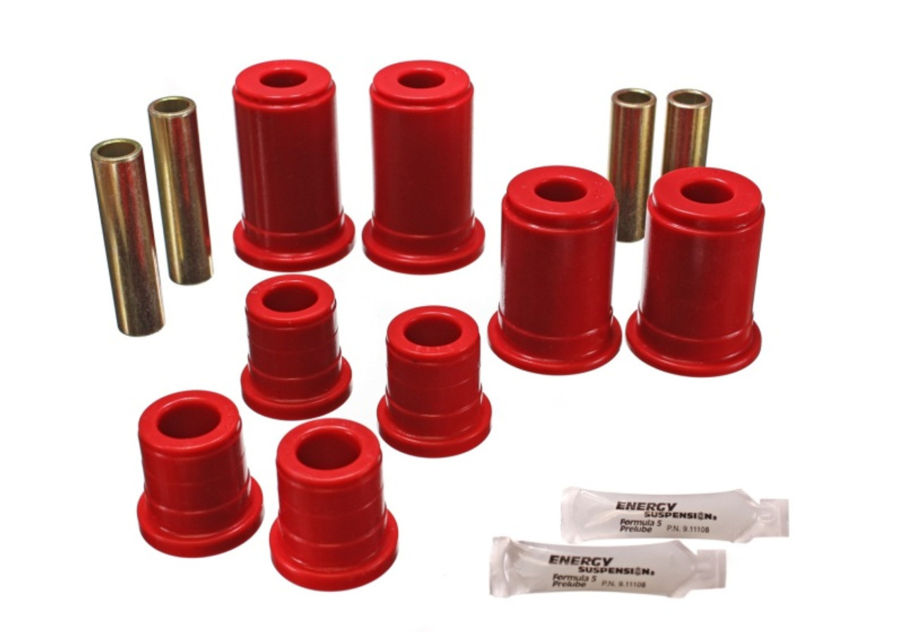 Energy Suspension 92-94 K-5 Blazer / 92-99 Denali/Suburban/Yukon Red Front Control Arm Bushing Set - 3.3147R