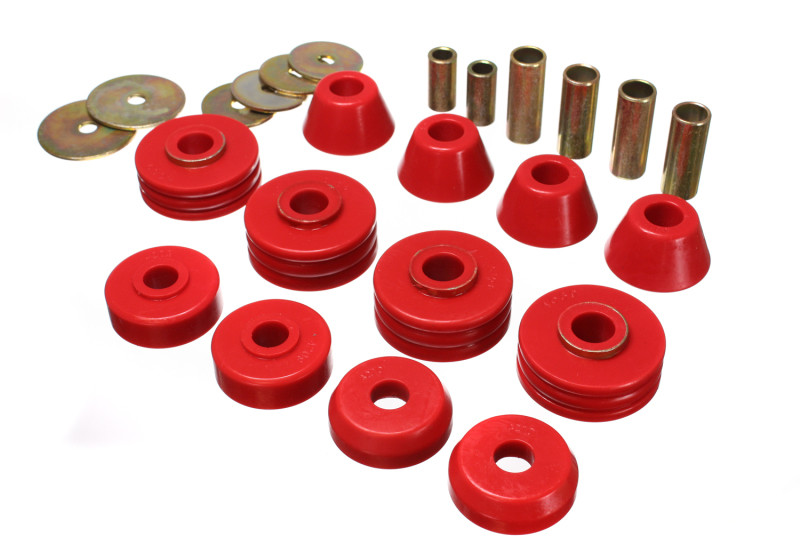 Energy Suspension Gm Cab Mount Set - Red - 3.4108R