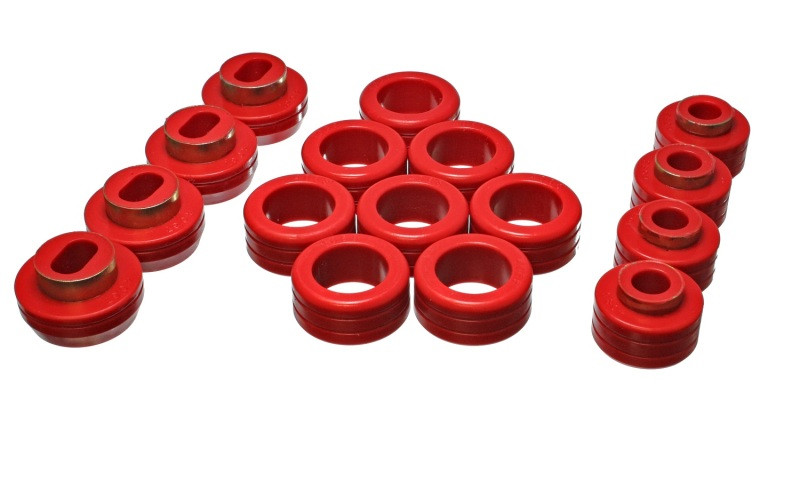 Energy Suspension S10 Body Mount Set - Red - 3.4131R