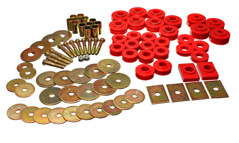 Energy 64-67 Buick Century/Regal/Grand National/Skylark/Special Red Body Mount Set - 3.4155R