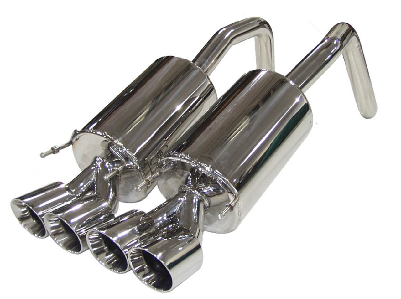 B&B - PRT Exhaust w. Quad 4" Round or 4.5" Oval Tips - C6 Corvette Z06/ZR1